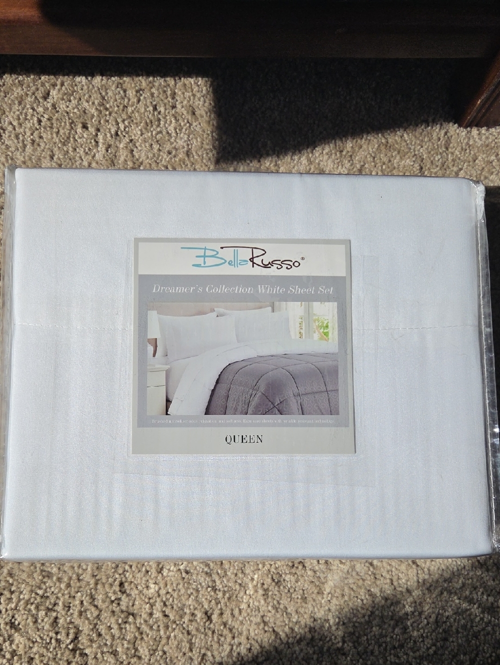 Bella Russo Queen White Sheet Set - Dreamer's Collection